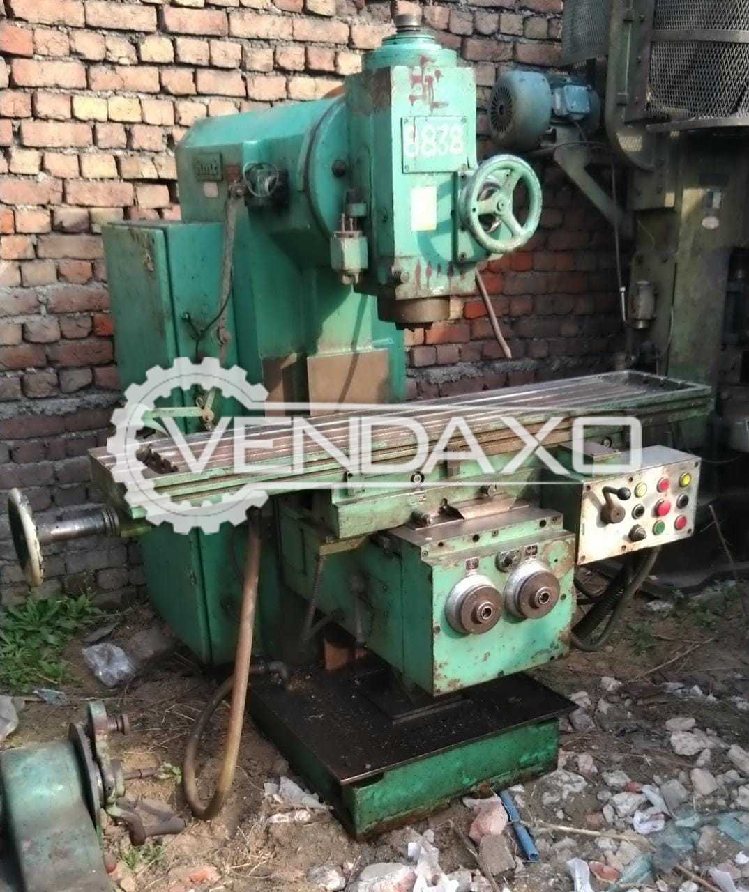 Used Hmt Fn2v Milling Machine Table Size 1520 X 310 Mm For Sale At Best Prices Vendaxo