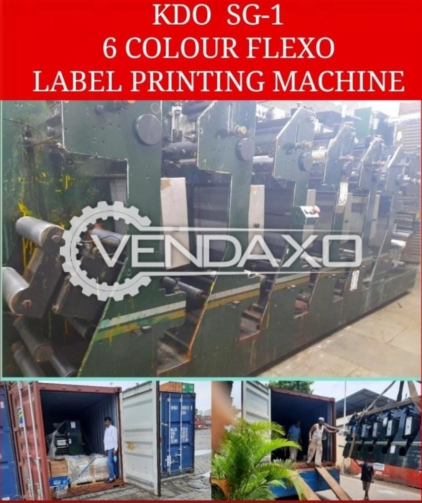 KDO SG-1 Flexo Label Printing Machine - 250 mm, 6 Color