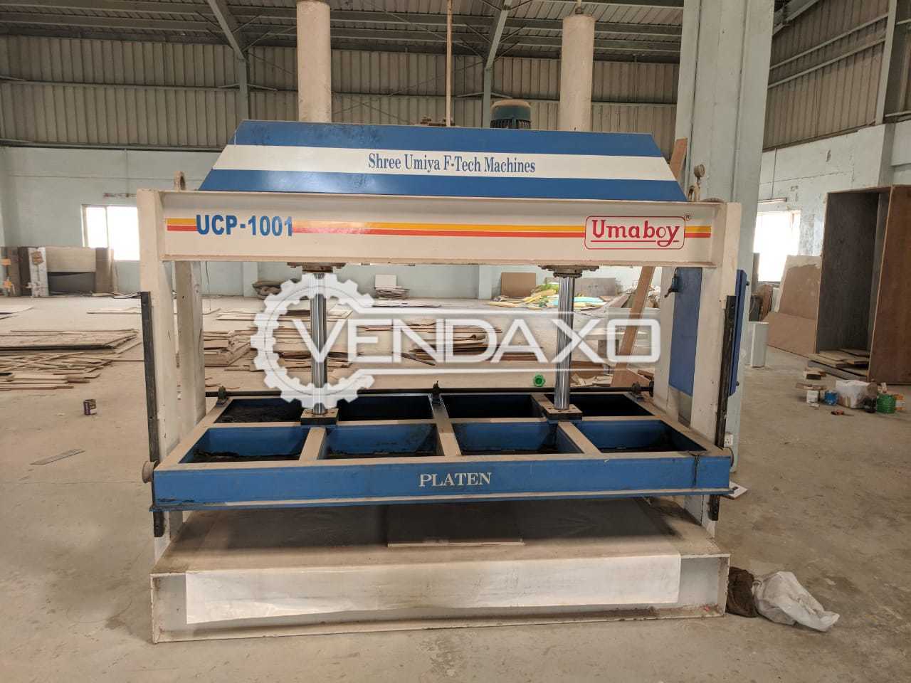 Umiya Tech UCP-1001 Cold Press Machine - Board Dimensions	2500 x 1300 mm