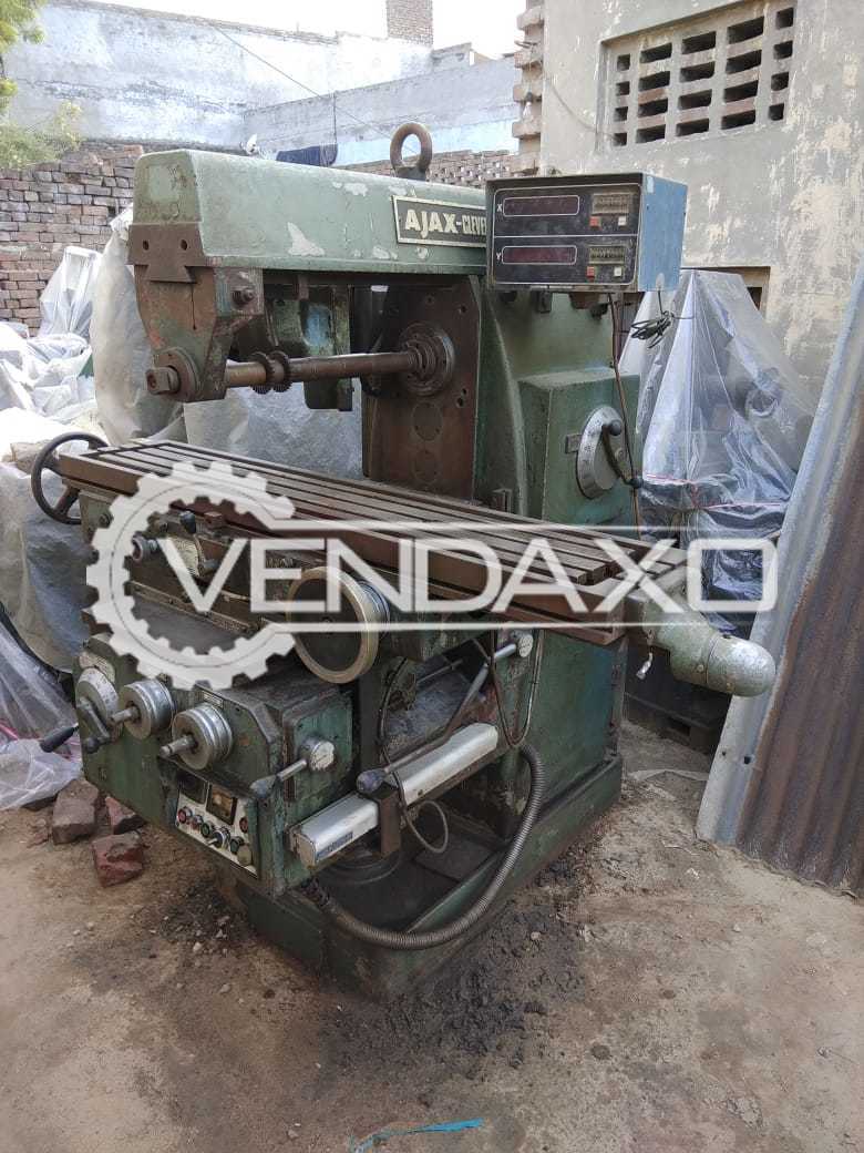 Used Ajax No 2 Universal Milling Machine Table Size 275 X 1425