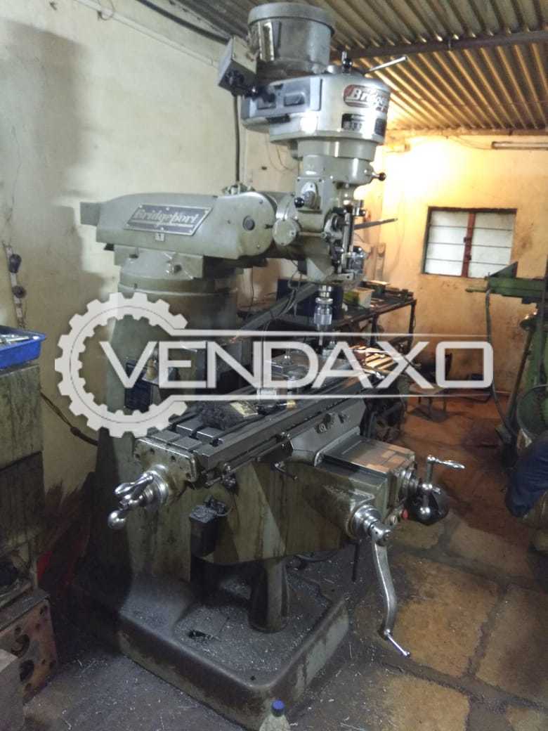 Used Bridgeport M1tr Milling Machine Table Size 820 X 250mm