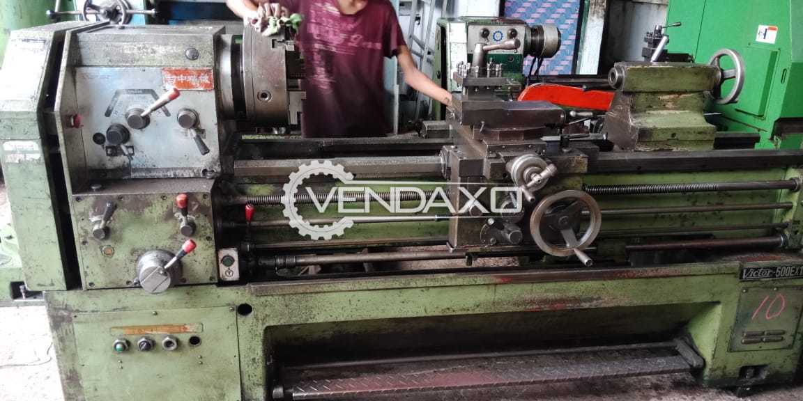 Used Victor 500ex1500 Lathe Machine Center Height 250mm For