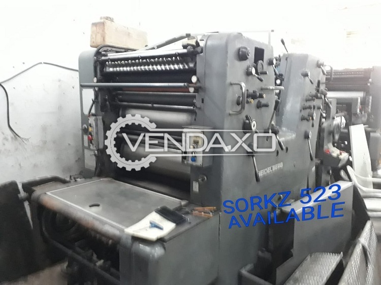 Used Heidelberg Sorkz 523 Offset Printing Machine 19 X 26 Inch 2 Color For Sale At Best Prices Vendaxo