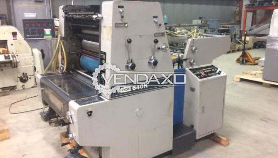 Used Ryobi 640k Offset Printing Machine 19 X 25 Inch Single