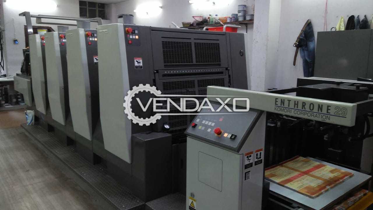 Used Komori Enthrone 429 Offset Printing Machine Size 20 X 29 Inch 4 Color For Sale At Best Prices Vendaxo